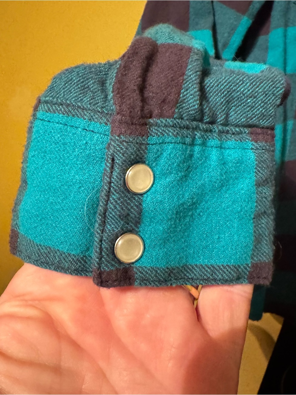 Wrangler Prairie Summit Women’s XL Turquoise Buffalo Plaid Pearl Snap Western - Picture 3 of 6